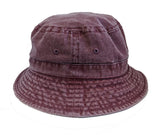 Stone Wash Bucket Hat #1505 - S/M / Burgundy - Aion Amor