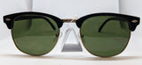 Clubmaster Sunglasses - Black/Green - Aion Amor