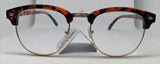 Clubmaster Clear Lens Glasses - Turtle Shell - Aion Amor