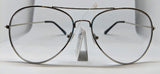 Aviator Clear Lens Glasses - Silver - Aion Amor
