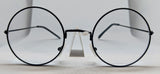 Circular Clear Lens Glasses - Black - Aion Amor